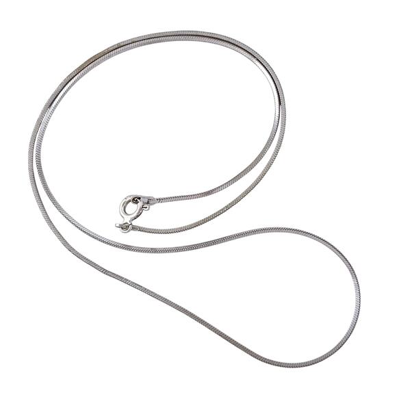 Vintage Italy Danecraft Sterling Silver 925 Square Edge Snake Chain Necklace 18" - Picture 1 of 3